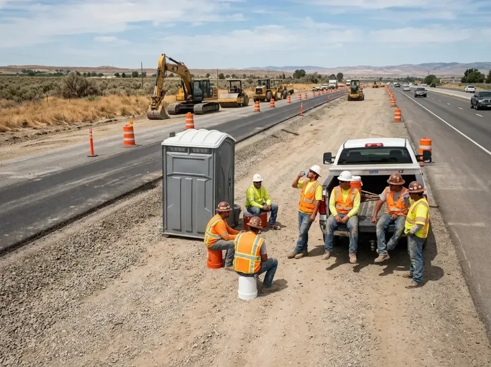 highway-road-construction-crew-007 — frequently asked questions, Porta Potty and Restroom Rentals in August, CA